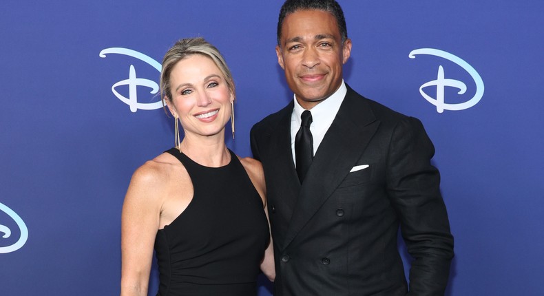 Amy Robach and T.J. Holmes at the 2022 ABC Disney Upfront in May 2022 in New York City.Dia Dipasupil/Getty Images