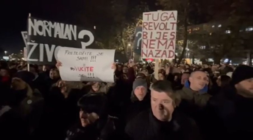 Podgorica, protest ispred MUP-a