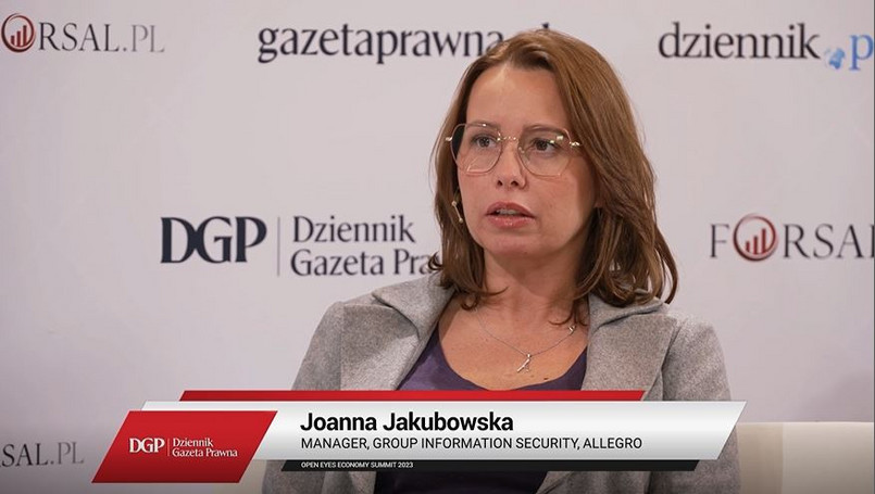 Joanna Jakubowska, menadżer bezpieczeństwa informacji w grupie Allegro
