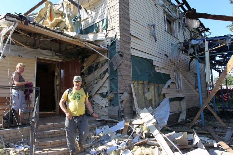 Zniszczona Gorłówka na Ukrainie