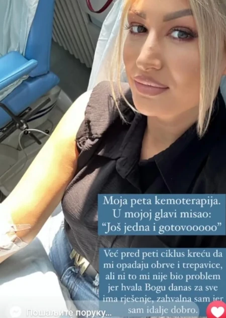 Naida Bešlagić tokom borbe sa rakom