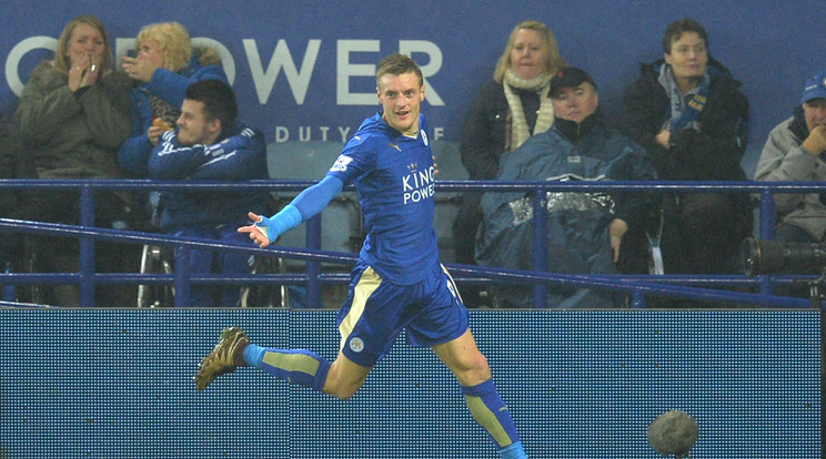 Jamie Vardy bevette a Chelsea kapuját is /Fotó: AFP