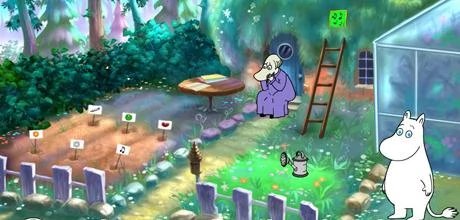 Screen z gry "Muminki słyszą tajemnicze głosy"