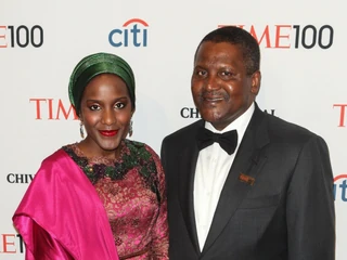 Najbogatszy człowiek Afryki Aliko Dangote i jego córka Halima Dangote