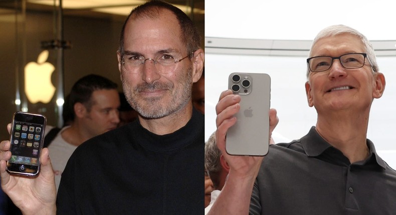 Apple founder Steve Jobs was against big phones when he led the company. Jon Furniss/Justin Sullivan/Getty