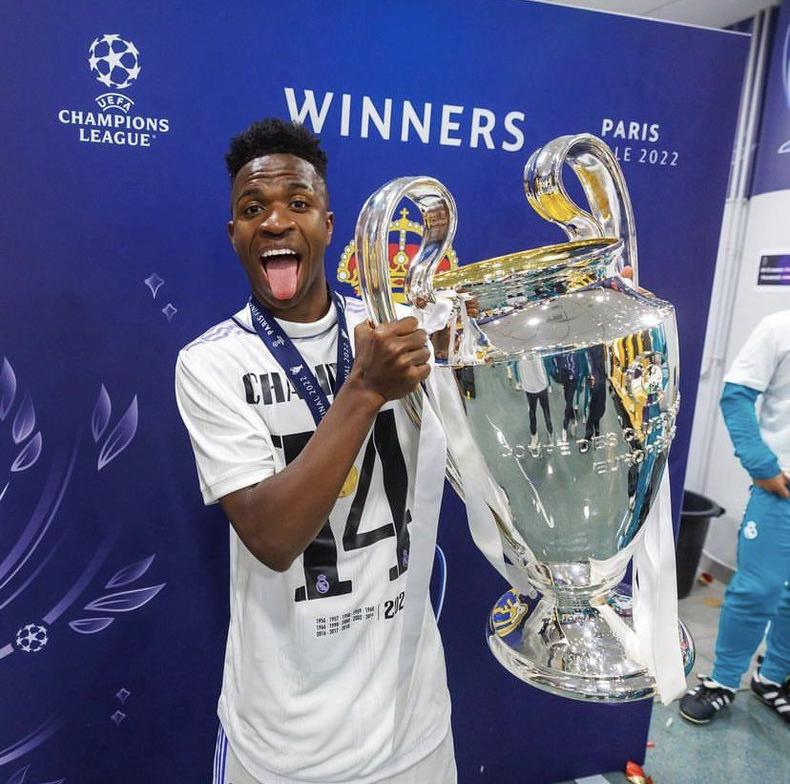 Vinicius scored the only goal as Real Madrid won their 14th UCL title in May 2022