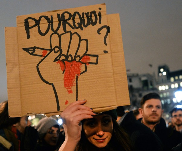 Protesty po zamachu na Charlie Hebdo