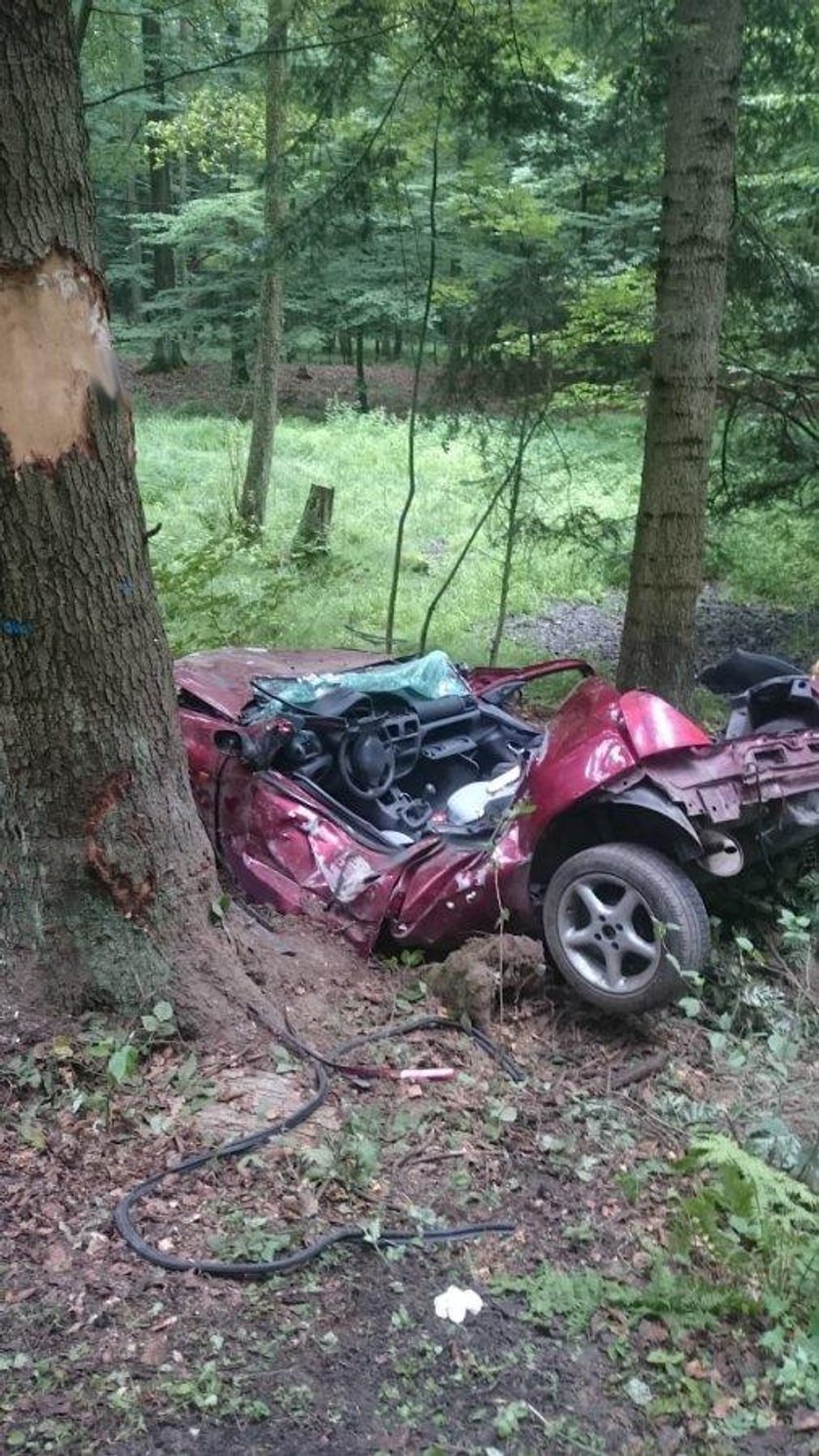 Odnalazł w lesie rozbity samochód. Wewnątrz były zwłoki