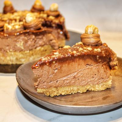 Ferrero torta sütés nélkül cukormentesen