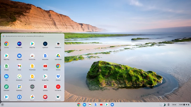 Chrome OS Menu start