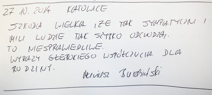 Księga kondolencyjna ku czci rodziny Kmiecików