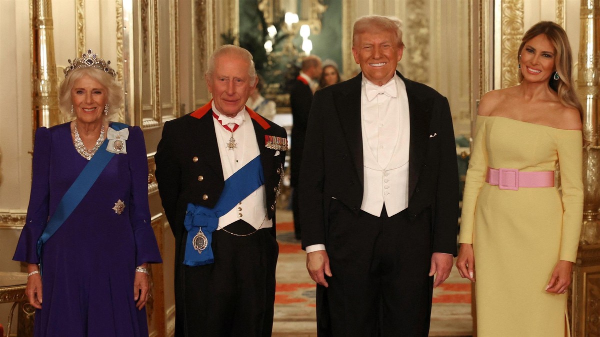 Tak król Karol III przyjął Donalda Trumpa. Na wystawnym bankiecie zadbano o każdy szczegół
