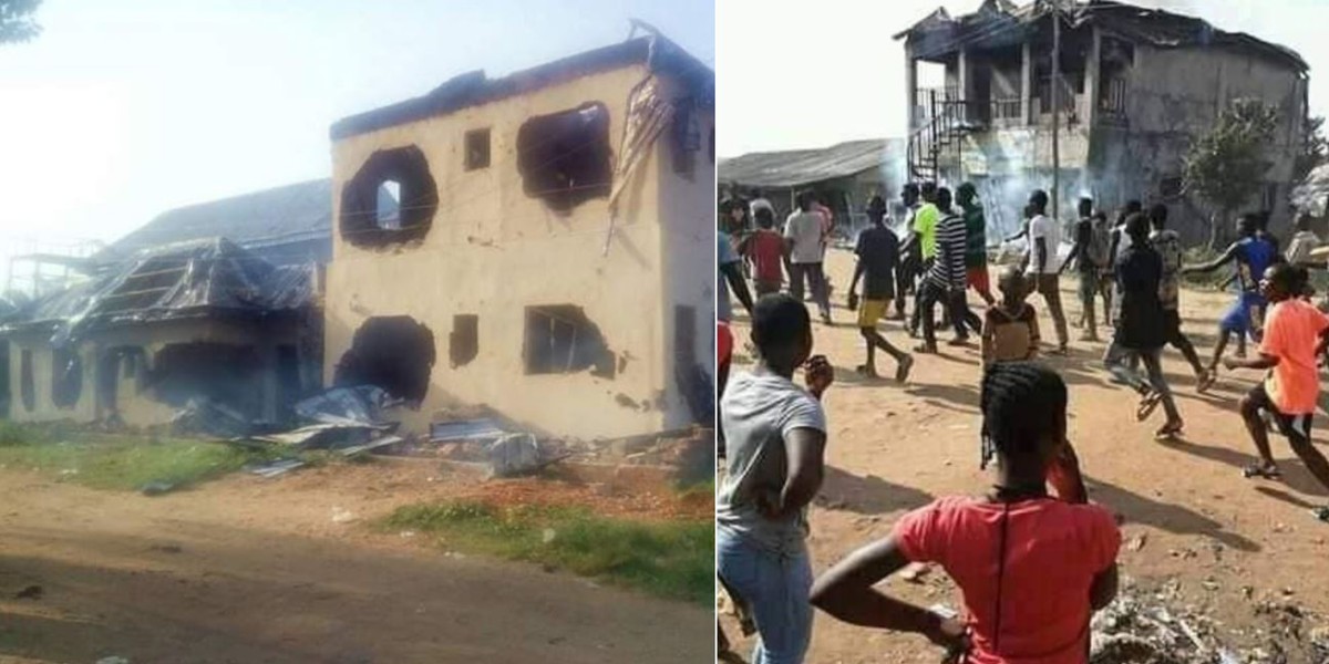 Angry youths burn down pastors' buildings because 7 men can't find their penises - Vimarsana News
