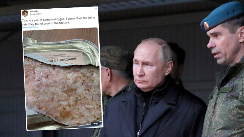 Rosyjska racja żywnościowa śmierdzi pleśnią (fot. twitter.com/mxpoliakov)