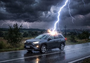 Grom udara u automobil
