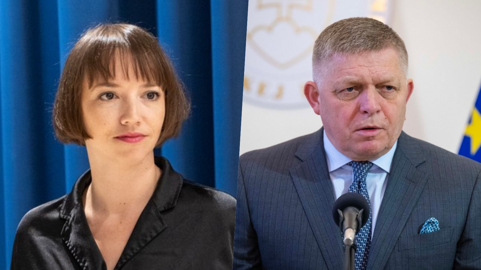 Režisérka Tereza Nvotová a predseda vlády SR Robert Fico.