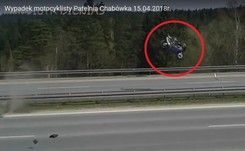 Wypadek motocyklisty na zakopiance. Co poszło nie tak? Dramatyczne wideo świadka