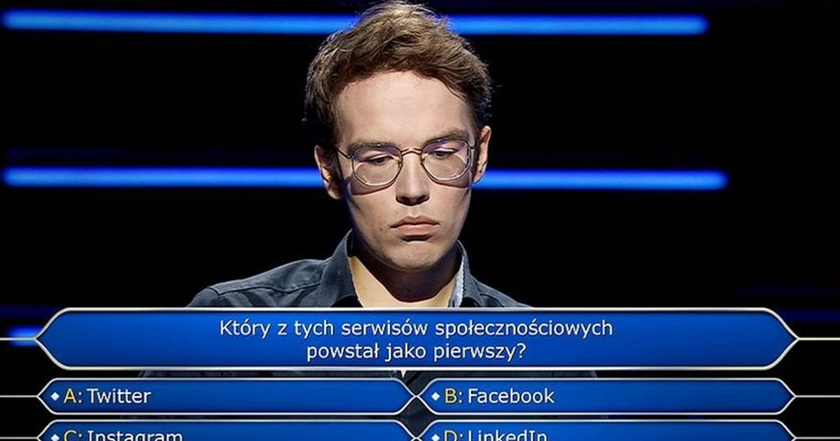 Pytanie o serwisy społecznościowe w "Milionerach". Mylił się nie tylko przyjaciel, ale też publiczność