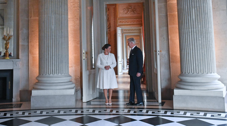 Novák Katalin brüsszeli látogatása keretében találkozott a belgák uralkodójával, Fülöp királlyal a leakeni palotában / Fotó: MTI/Bruzák Noémi