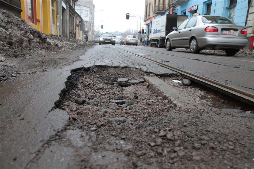 W Łodzi nie remontują dróg