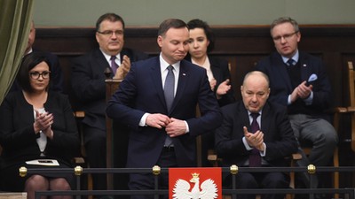 Małgorzata Sadurska, Andrzej Duda, Maciej Łopiński, Krzysztof Szczerski