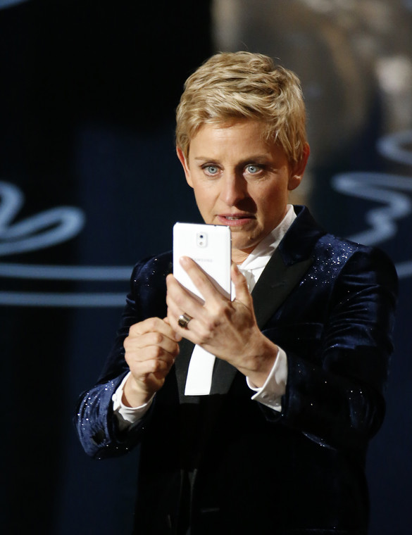Ellen DeGeneres podczas 86. ceremonii rozdania Oscarów w 2014 r.