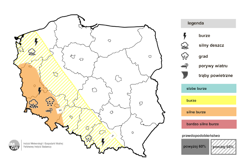 Prognoza burz na piątek