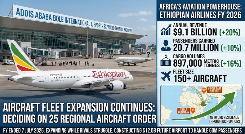 Ethiopian Airlines is pressing ahead with fleet expansion despite disruptions caused by Middle East conflict and the Ebola outbreak in DR Congo.