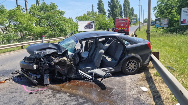 Baleset történt a Ferihegyi gyorsforgalmin /Fotó: Baleset-info.hu