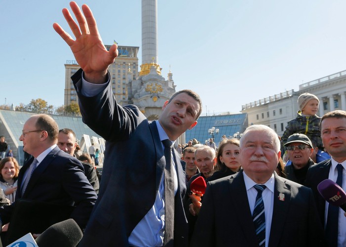 Lech Wałęsa na Majdanie