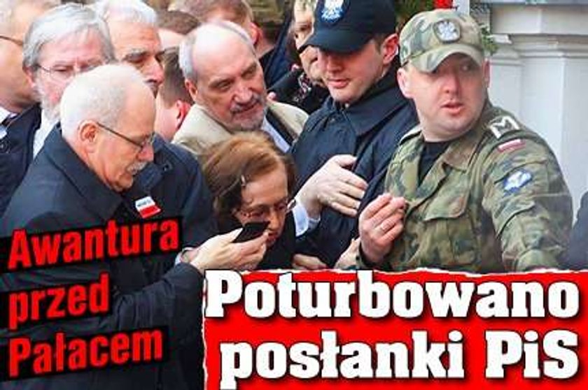 Awantura przed Pałacem. Poturbowano posłanki PiS