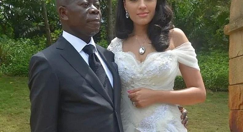 Adams Oshiomhole and his wife, Iara