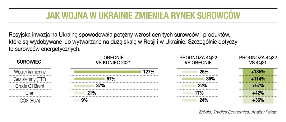 Jak wojna w Ukrainie zmieniła rynek surowców?