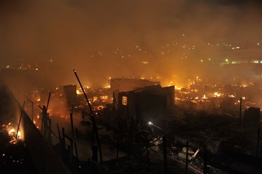 BRAZIL - SHANTYTOWN - FIRE - AFTERMATH