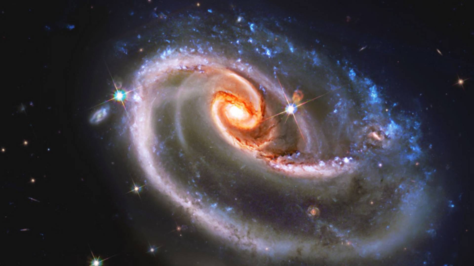 NASA pokazało fascynujące zdjęcie "tytanicznej bitwy" galaktyk