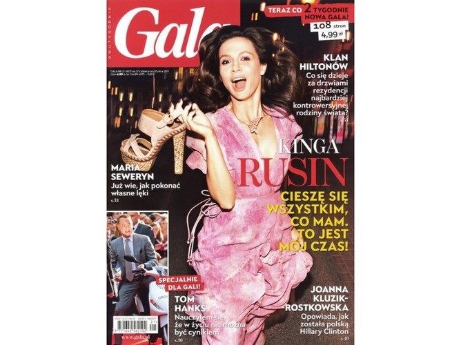Kinga Rusin na okładce dwutygodnika 'Gala' - czerwiec 2011 r.