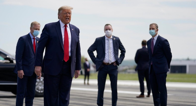 donald trump no mask coronavirus