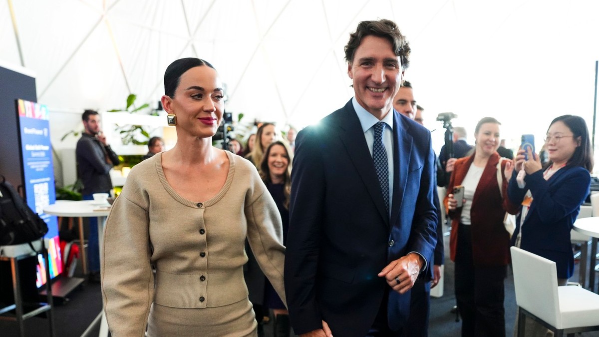 Kejti Peri i Džastin Trudo u Davosu