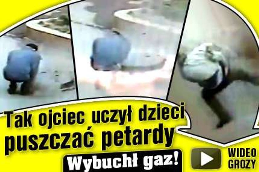 WIDEO GROZY Tak ojciec uczył dzieci puszczać petardy. Wybuchł gaz! 