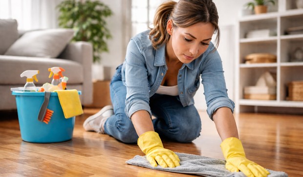 čišćenje poda, ilustracija