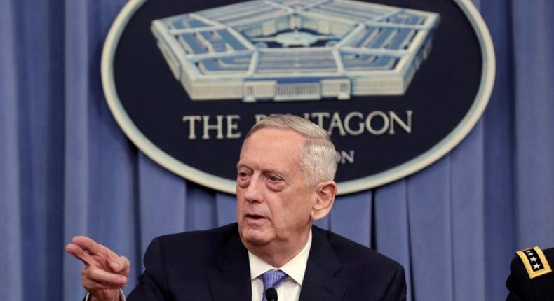 Defense Secretary James Mattis at the Pentagon, April 11, 2017.