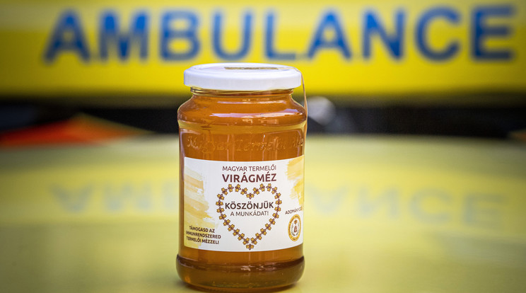 Átadták az egészségügyi dolgozóknak felajánlott mézet  2020. május 6-án. / Fotó: .MTI/Szigetváry Zsolt