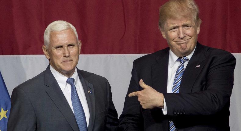 Mike Pence and Donald Trump.