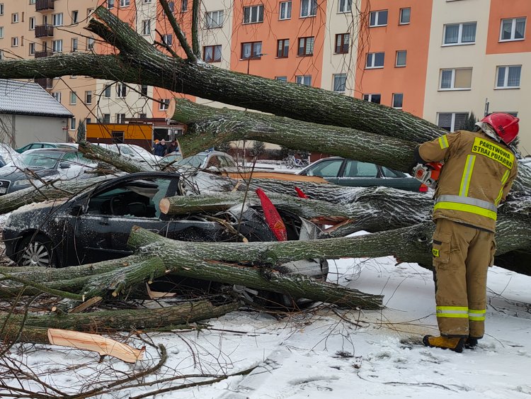 Skutki burzy w Bełchatowie