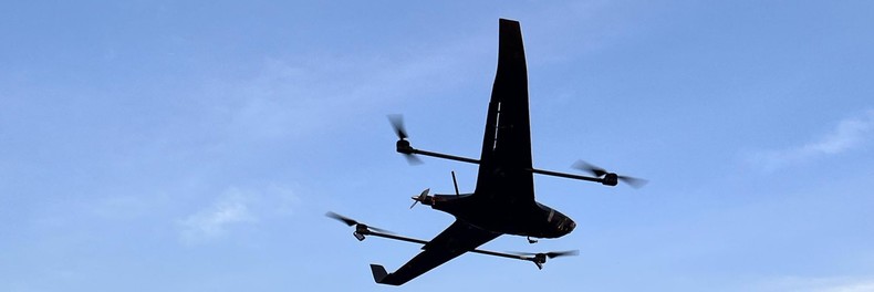 Terra Industries displays interceptor drones during a defence technology launch in Nigeria.
