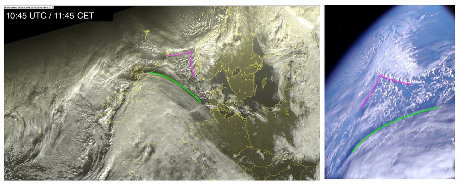 Zdjęcie porównawcze z satelity meterologicznego