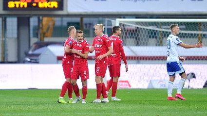 Piłkarze Wisły Kraków po meczu w Mielcu
