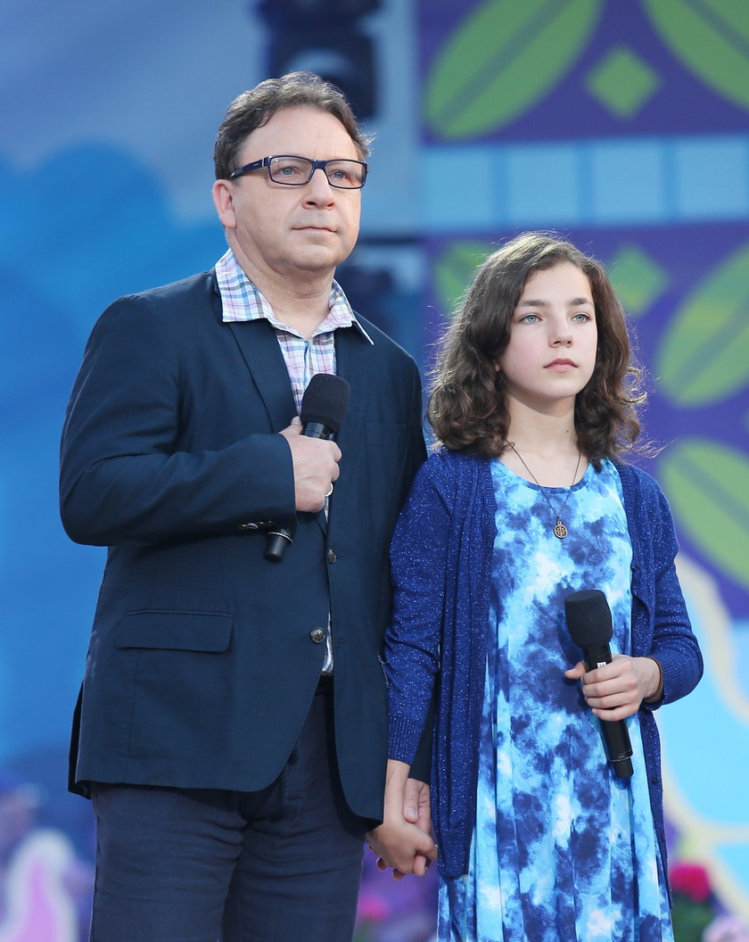 Zbigniew Zamachowski z córką Bronią