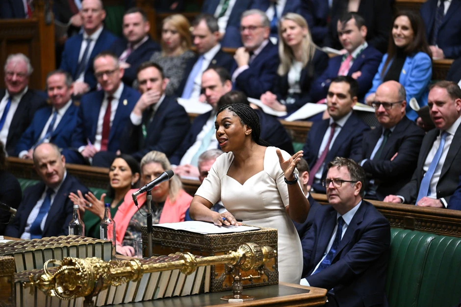 Kemi Badenok, liderka opozicione Konzervativne stranke, tokom debate u donjem domu britanskog parlamenta | Foto: House of Commons/PA Wire
