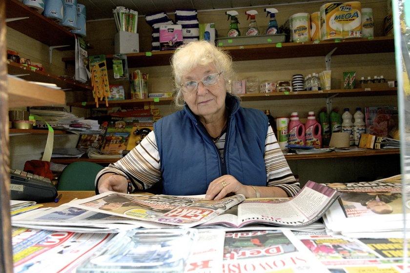 Pani Tereska w swoim kiosku